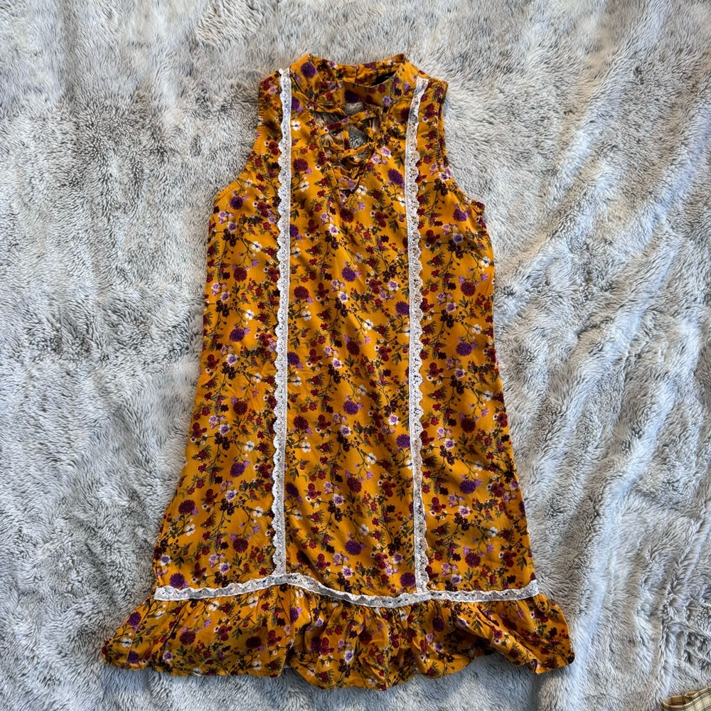 Art Class | Girls Boho Floral Spring Dress